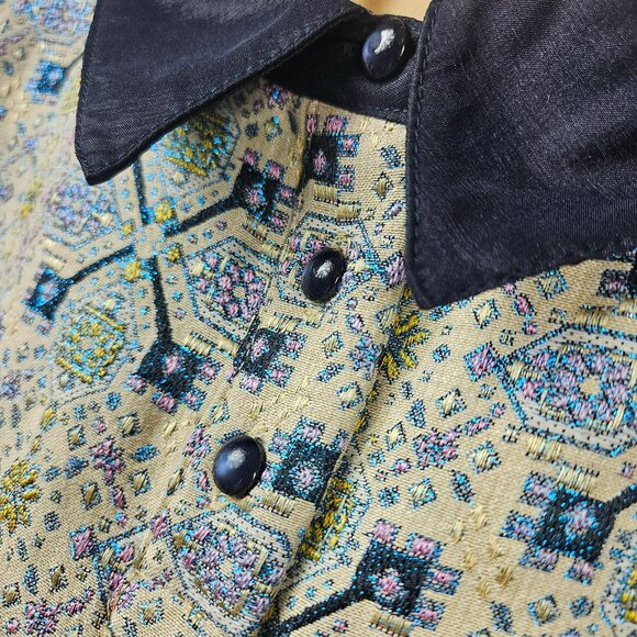 ModCloth Floral Geometric Pattern Dress Collar Pockets Womens 4XL Short Sleeve - Picture 8 of 16